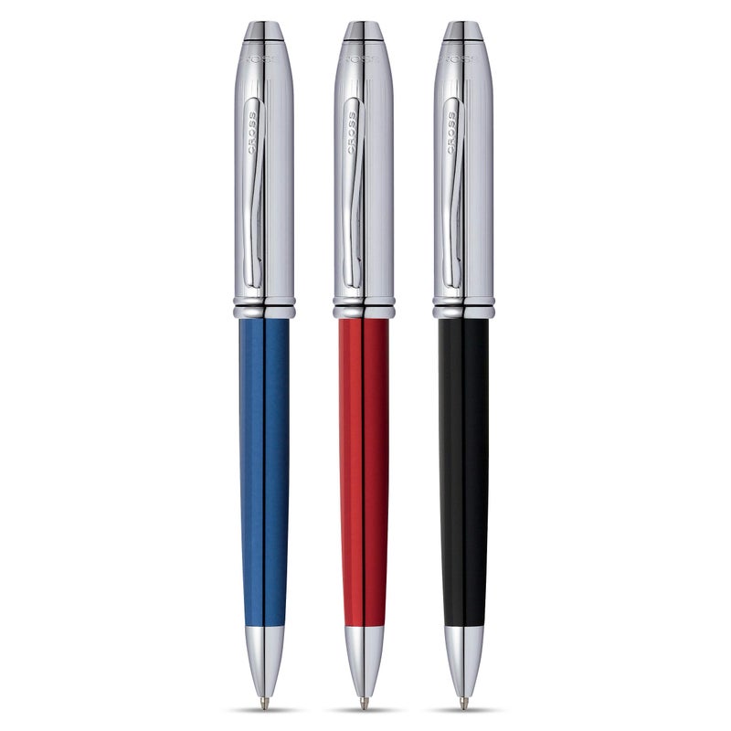 Cross Townsend Limited Edition Ballpoint Pen - Blue Chrome - Image 4